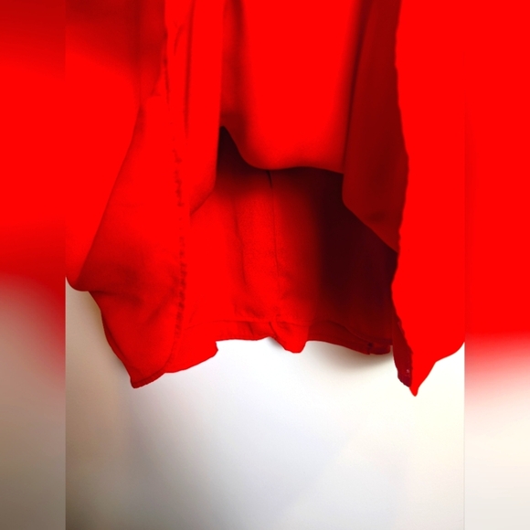 Red Ruffle Sleeve Flouncy Dress Size XS - Picture 6 of 8